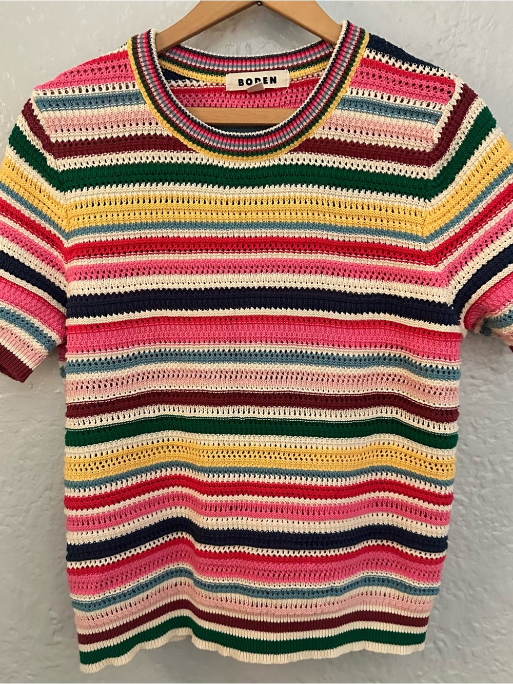 Stripe Open Stitch Cotton
Sweater - Picture 7 of 13